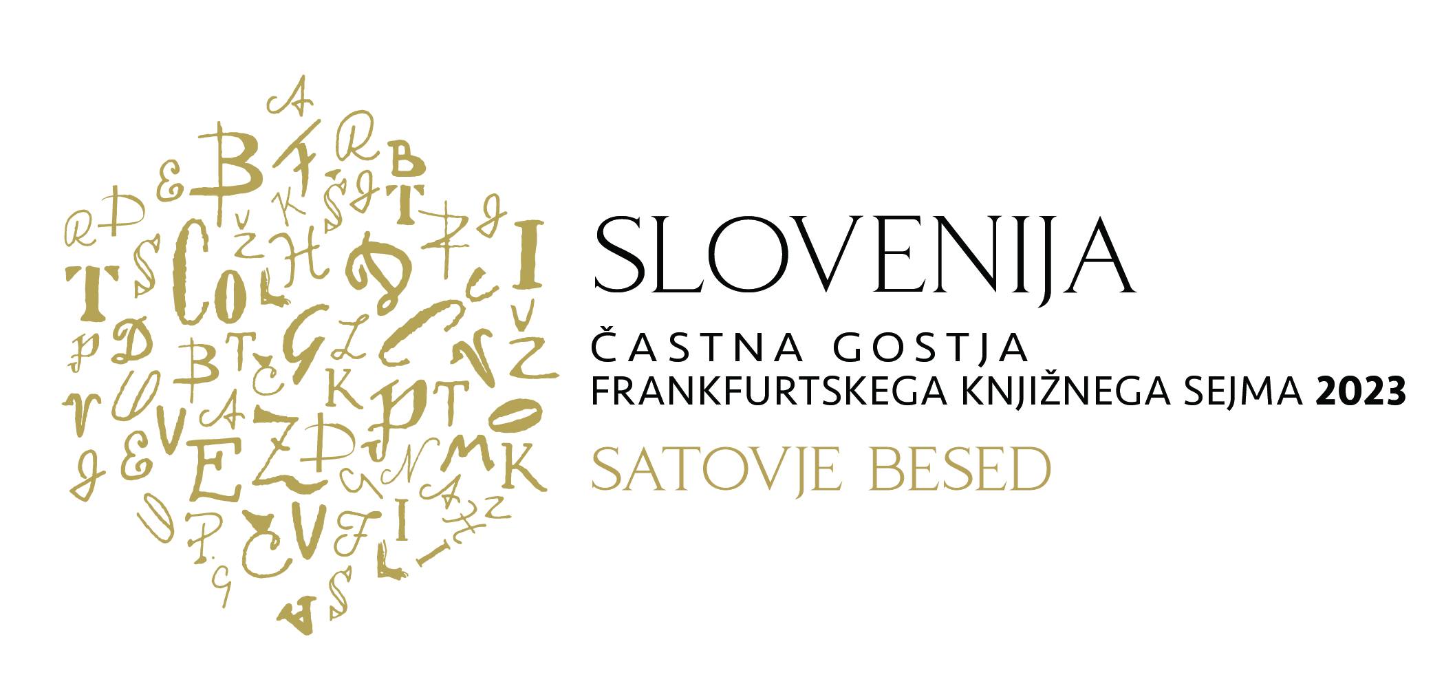 slovenija na FKS2023 znak Slovenija - častna gostja na Frankfurtskem knjižnem sejmu 2023