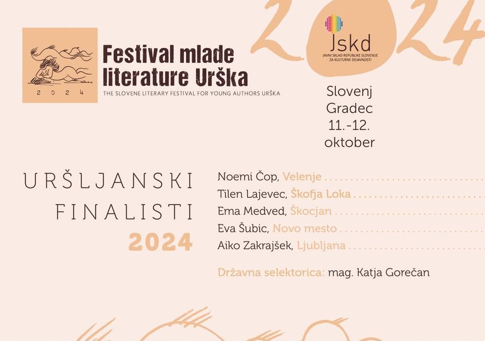 Festival mlade literature Urška 2024